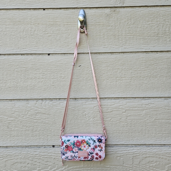 Vera Bradley Prairie Paisley floral RFID wallet with removable crossbody strap - Picture 1 of 10